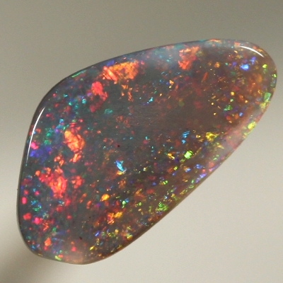 SOLID BLACK OPAL Sparkling Pinfire pattern, bright fire